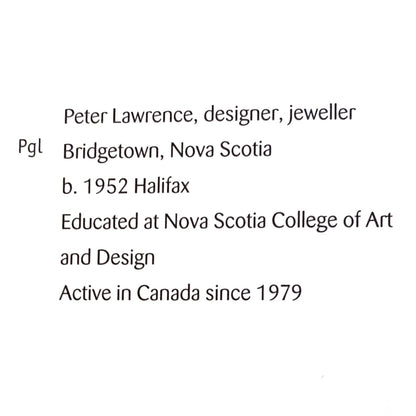 Peter Lawrence wide link postmodern silver necklace ~ studio made