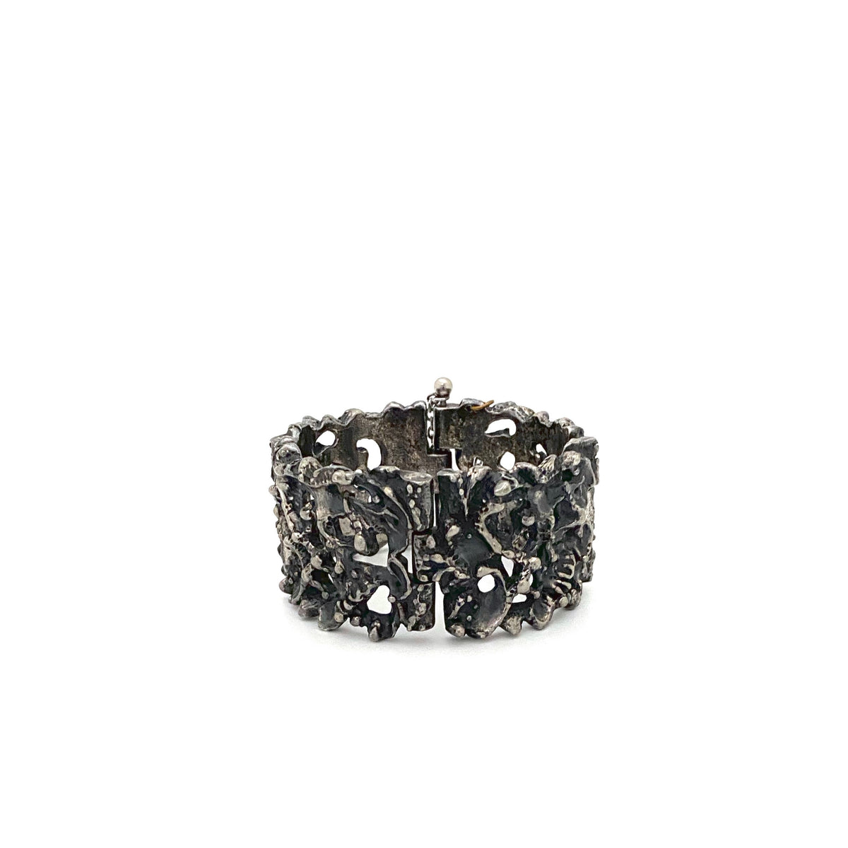 Robert Larin chunky brutalist pewter link bracelet
