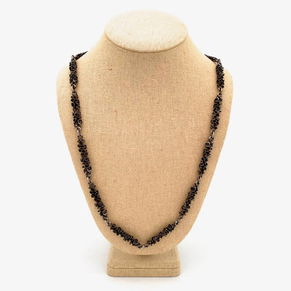 Robert Larin brutalist pewter double sided long link chain