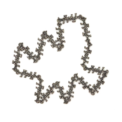Robert Larin long link chain necklace ~ double sided