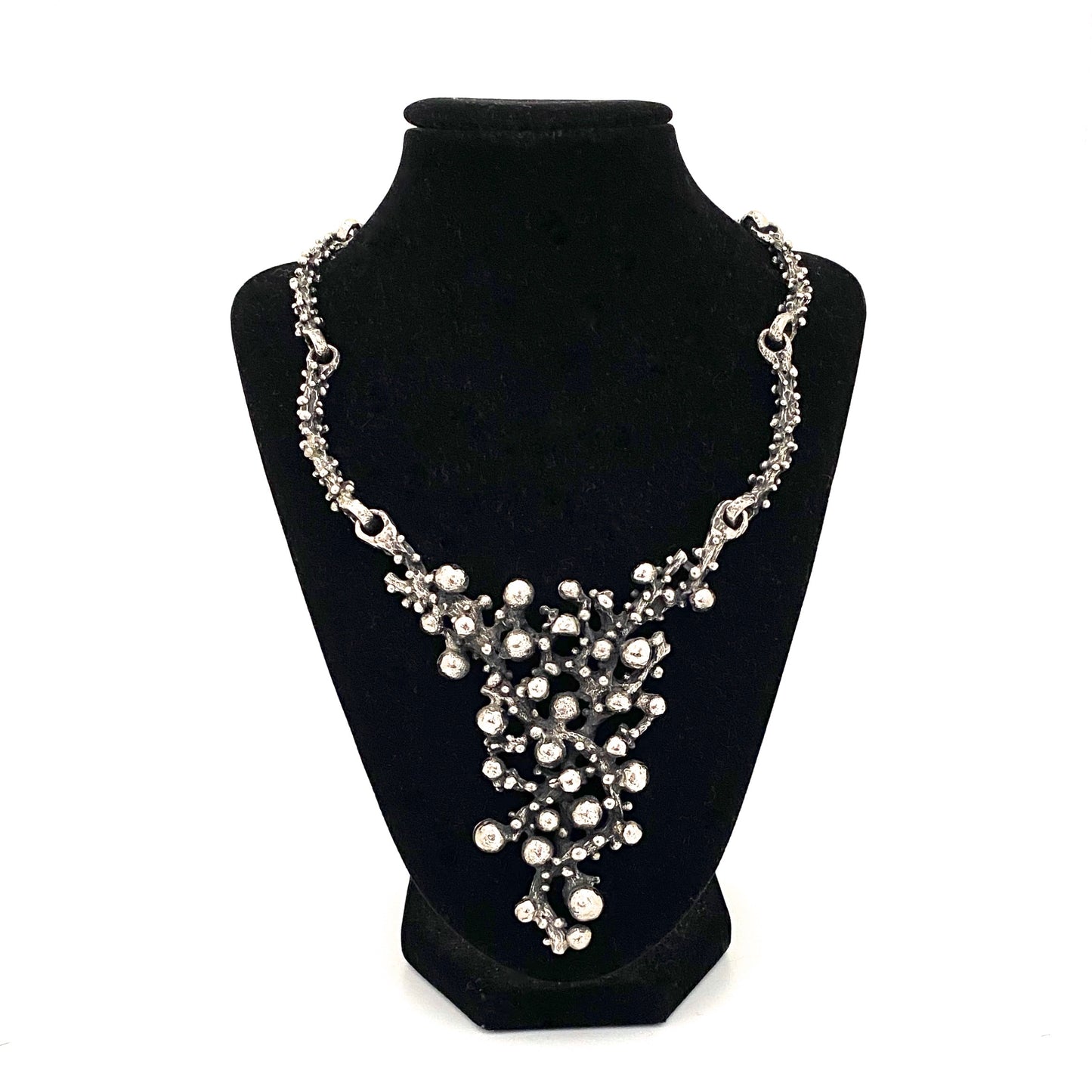 Robert Larin large openwork bib necklace