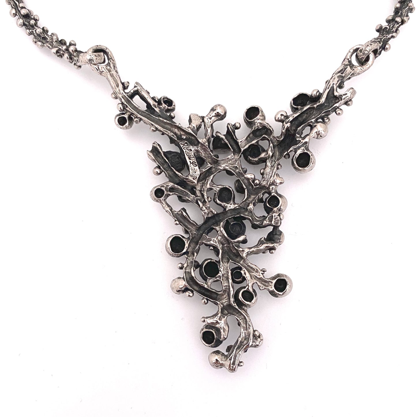 Robert Larin large openwork bib necklace