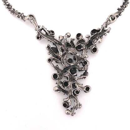 Robert Larin large openwork bib necklace