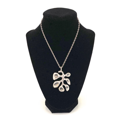 Robert Larin brutalist pewter pendant necklace