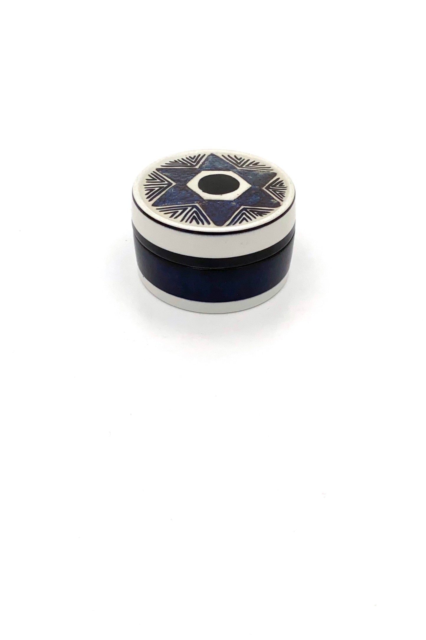 Royal Copenhagen Denmark vintage ceramic lidded box Inge-Lise Koefoed Scandinavian Modernist design