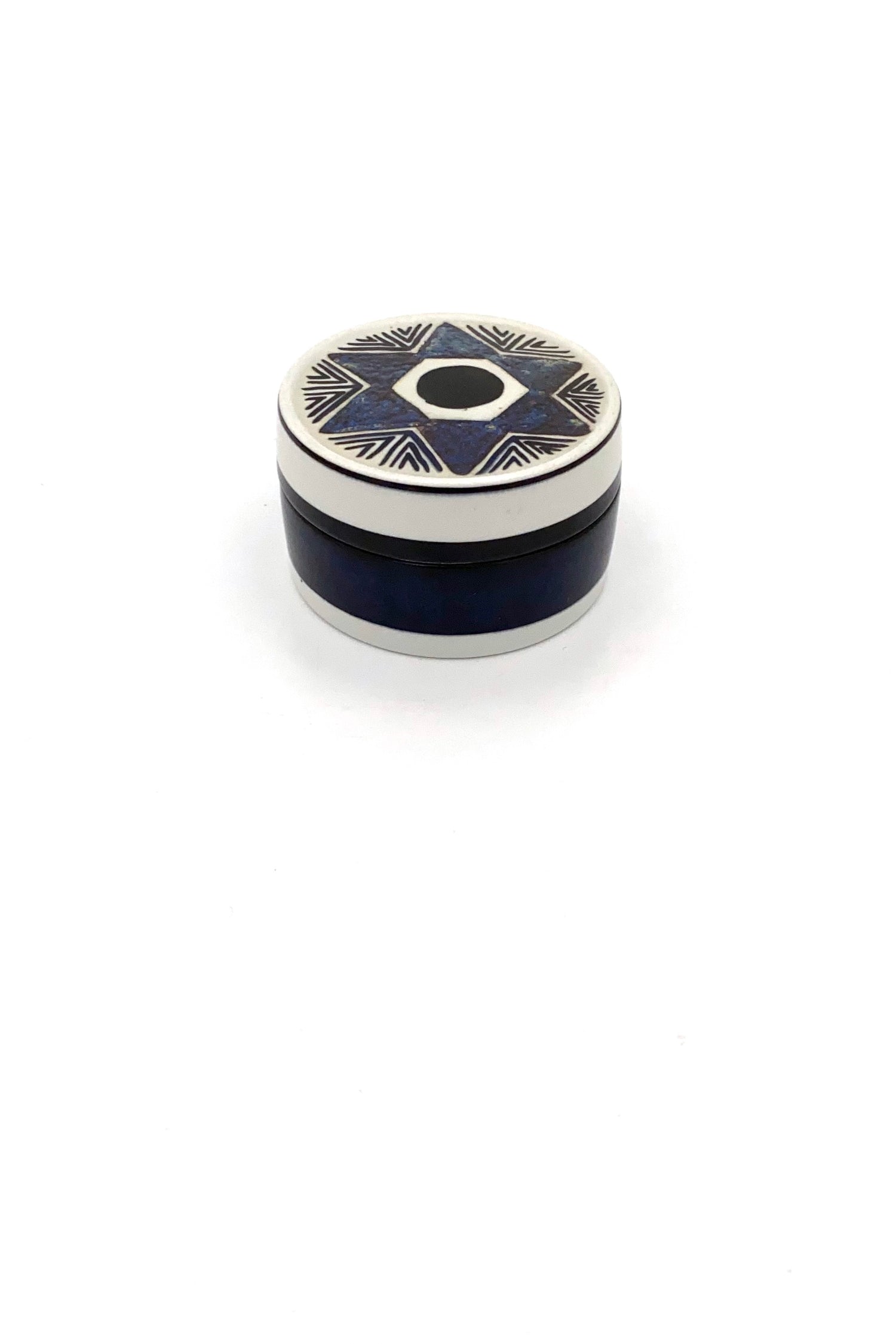 Royal Copenhagen Denmark vintage ceramic lidded box Inge-Lise Koefoed Scandinavian Modernist design
