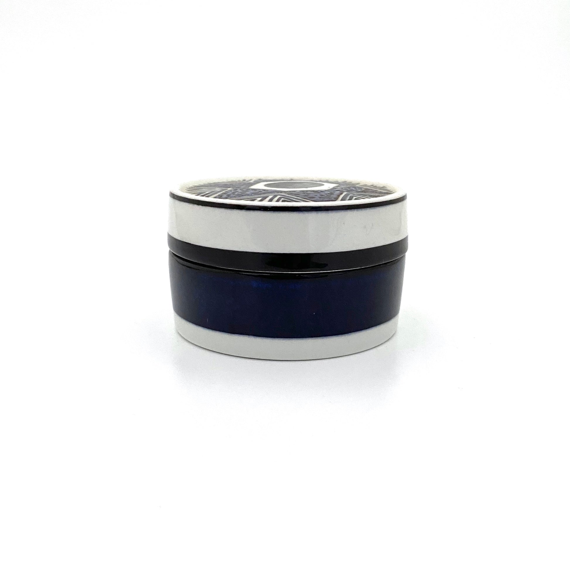 profile Royal Copenhagen Denmark vintage ceramic lidded box Inge-Lise Koefoed Scandinavian Modernist design