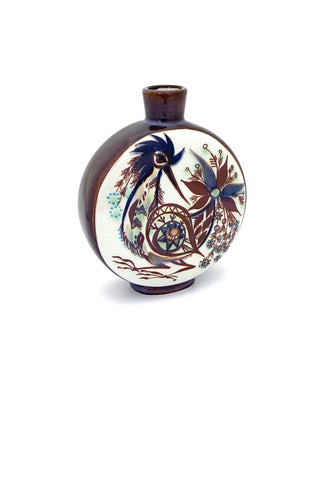 Royal Copenhagen Denmark vintage faience ceramic Tenera bird vase Marianne Johnson Scandinavian Modern design