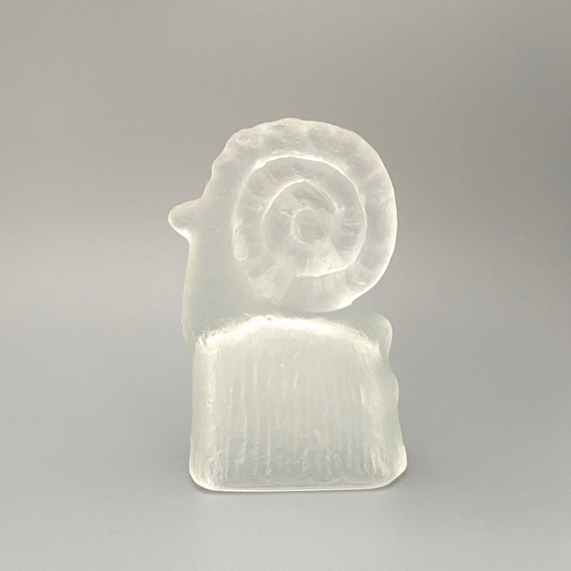profile Rudolfova Czechoslovakia vintage matte glass ram Beran sculpture Pavel Panek 1971 midcentury modern design