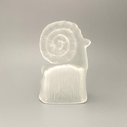 Pavel Panek 'Beran' glass ram sculpture ~ matte