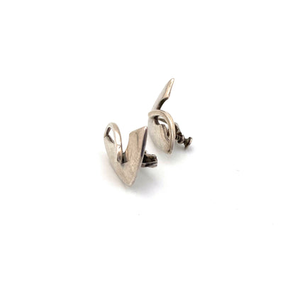 profile Sigi Pineda Taxco Mexico vintage silver earrings Modernist jewelry design