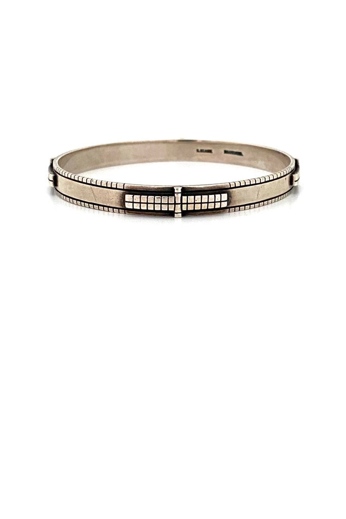 Sigurd Black Denmark vintage heavy silver bangle bracelet 2 Scandinavian Modernist jewelry design