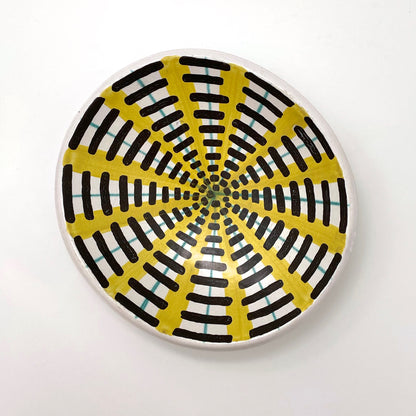 Stig Lindberg bright graphic dish for Gustavsberg