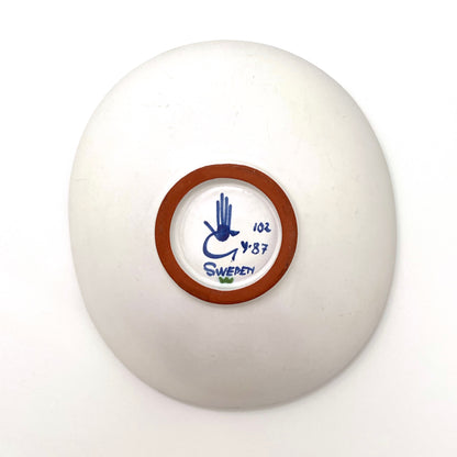 Stig Lindberg bright graphic dish for Gustavsberg