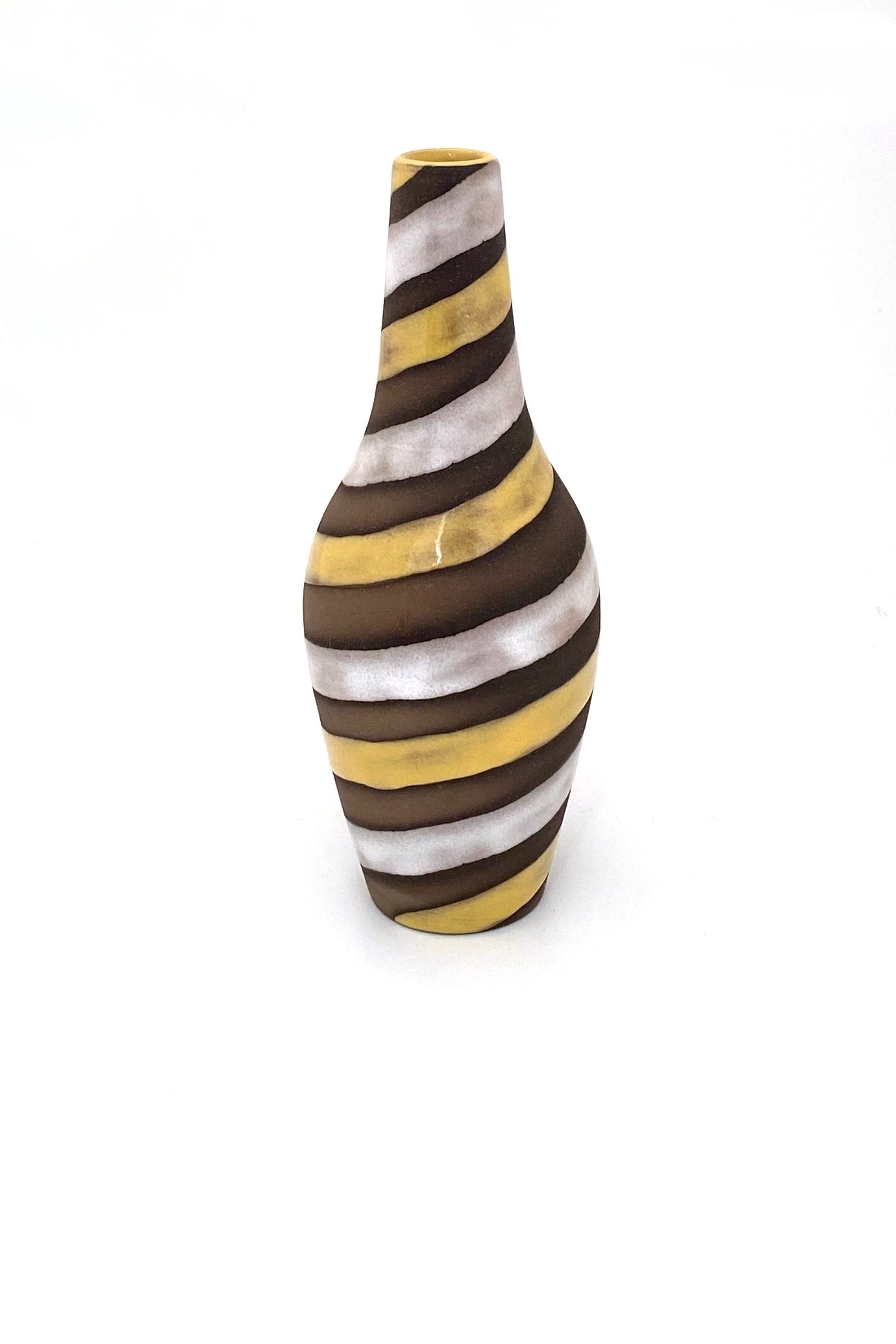 Upsala Ekeby Sweden vintage ceramic Spirals vase Ingrid Atterberg Scandinavian Modern design