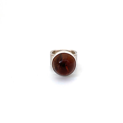 Walter Schluep silver & amber ring