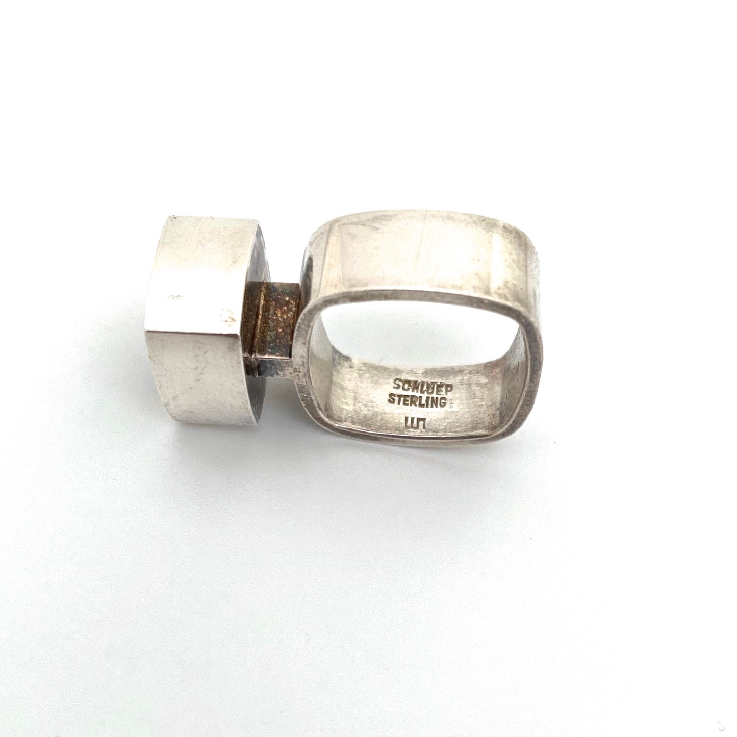 Walter Schluep silver & pearl ring ~ with original box