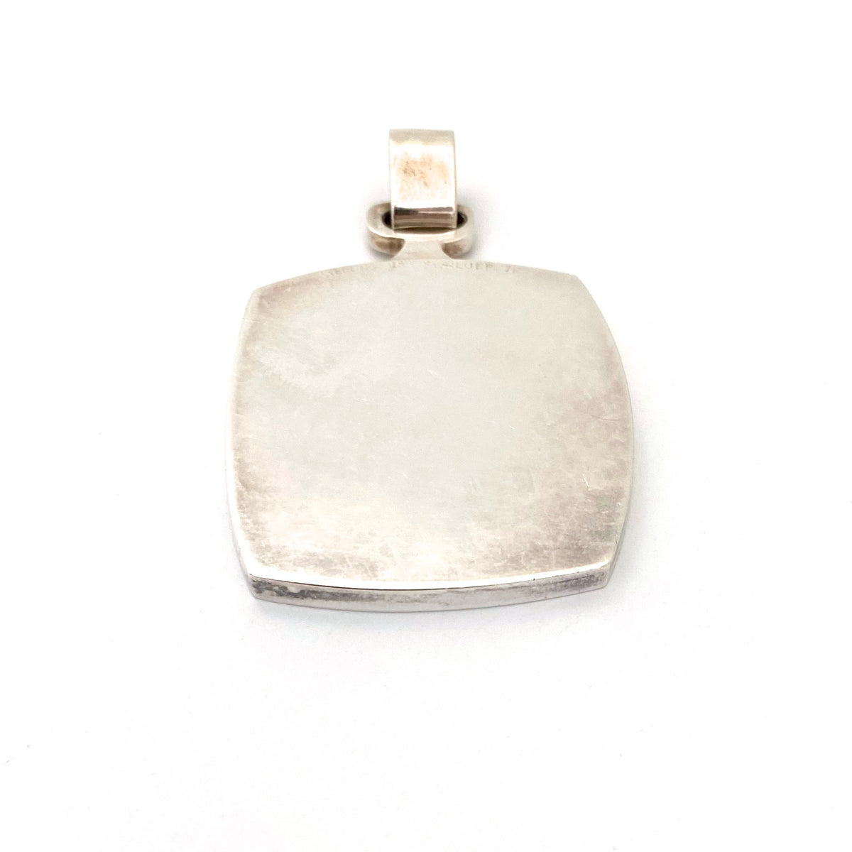 Walter Schluep chunky silver & resin enamel pendant 1971 ~ 'vite'