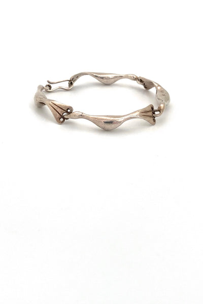 Warmet Poland vintage silver bird link bracelet Modernist jewelry design