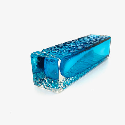 Whitefriars 'Nailhead' vase ~ Kingfisher Blue