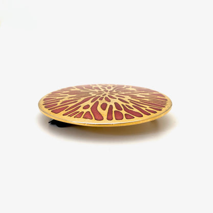 profile de Passille-Sylvestre Canada vintage enamel large belt buckle Canadian Modernist jewelry design