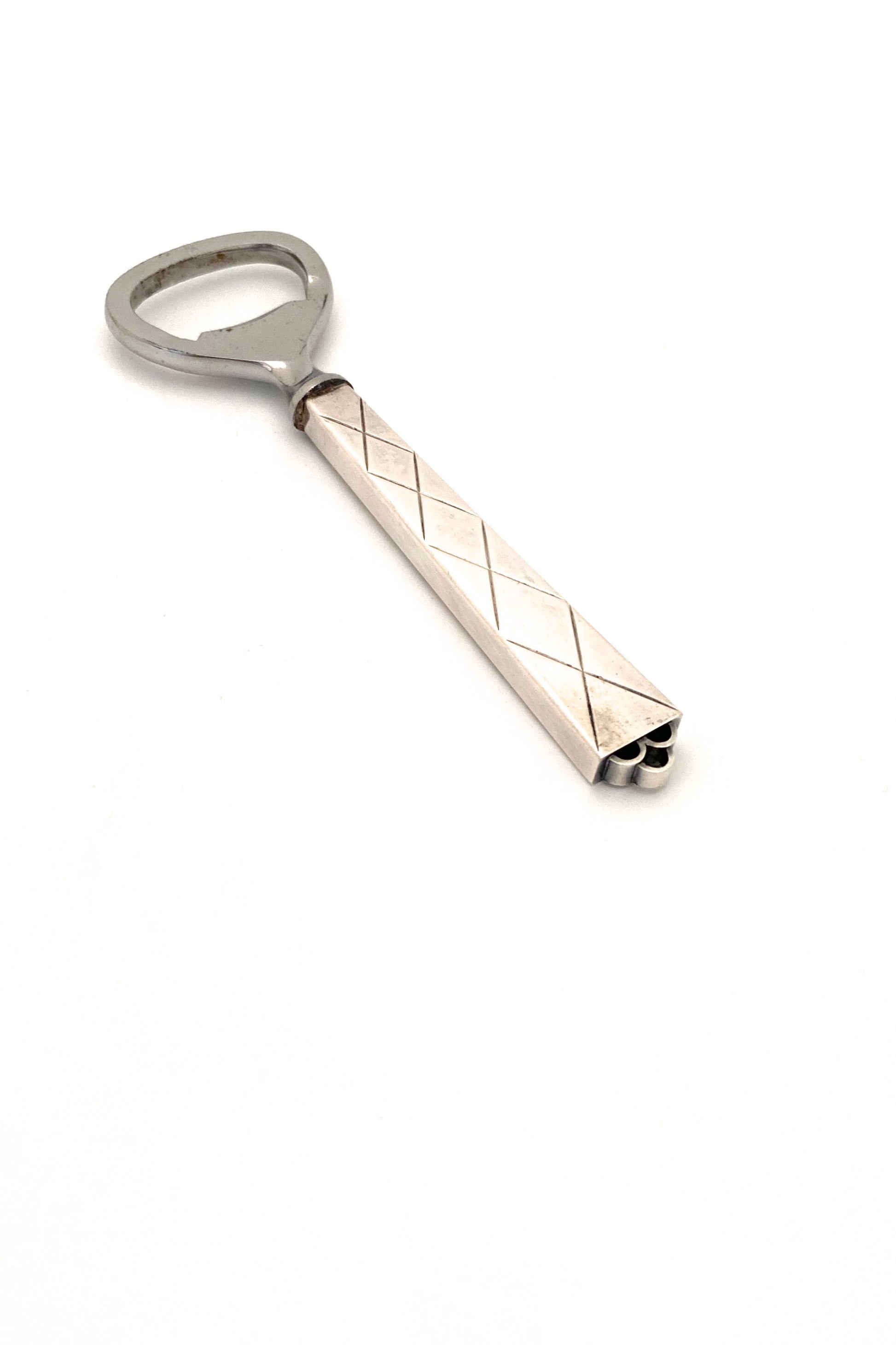 vintage silver Art Deco bottle opener Norway Denmark Scandinavian design
