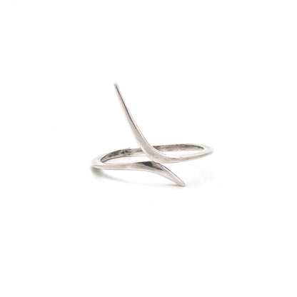 detail vintage hand wrought sterling silver bangle bracelet Modernist jewelry design