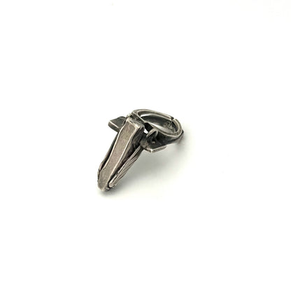 extra large brutalist silver ring ~ ON HOLD