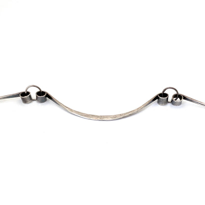 hammered silver choker necklace ~ studio made