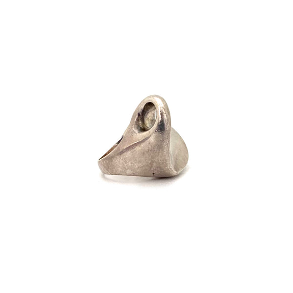 large & heavy silver biomorphic ring