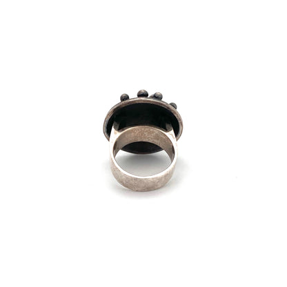 vintage silver Modernist dome ring ~ nicely constructed