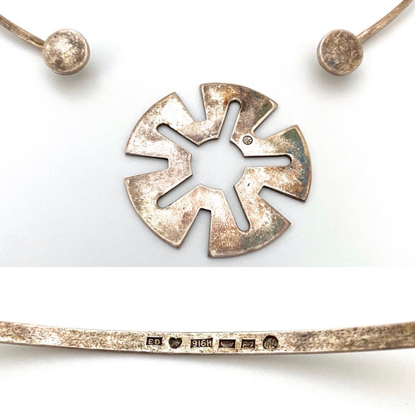 Kalevala Koru silver neck ring & integral pendant ~ 1959