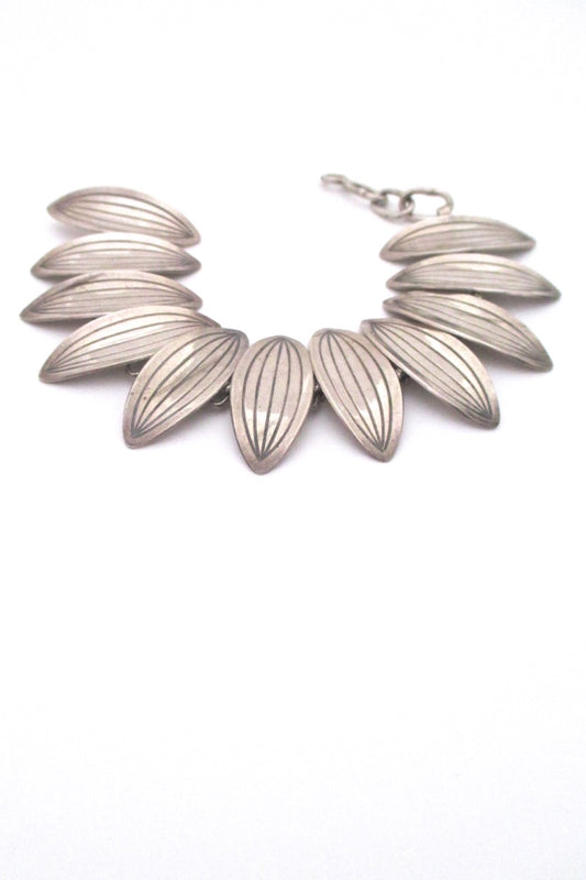 Aarre & Krogh Denmark vintage Scandinavian Modern silver link bracelet