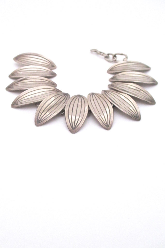 Aarre & Krogh Denmark vintage Scandinavian Modern silver link bracelet