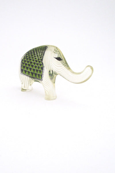 Abraham Palatnik Brazil vintage lucite green elephant sculpture two sided