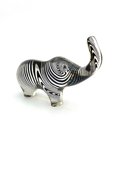 Abraham Palatnik Brazil vintage lucite chubby elephant 6" mid century modern design