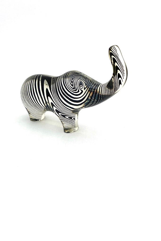 Abraham Palatnik Brazil vintage lucite chubby elephant 6" mid century modern design