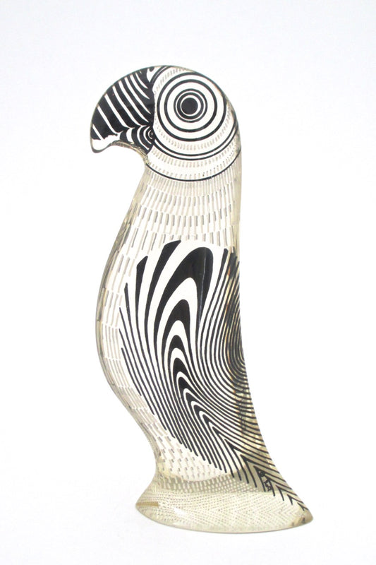 Abraham Palatnik Brazil vintage lucite parrot sculpture mid century modern