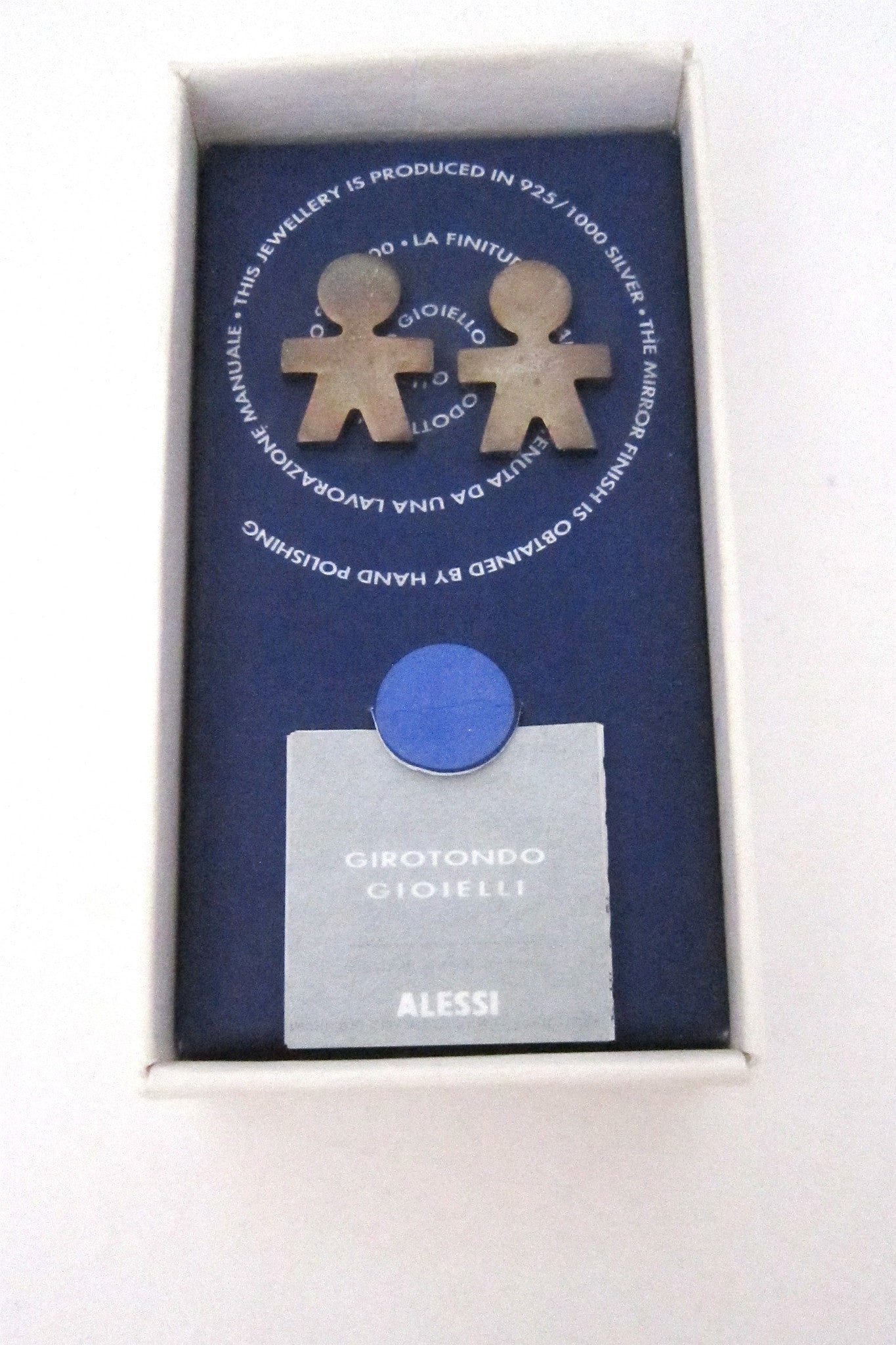 Alessi Italy sterling silver Girotondo earrings by King Kong