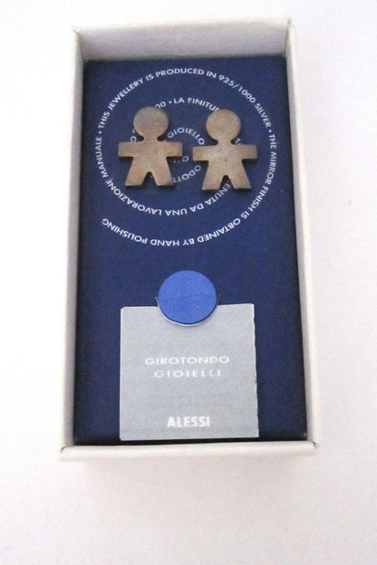 Alessi Italy sterling silver Girotondo earrings by King Kong