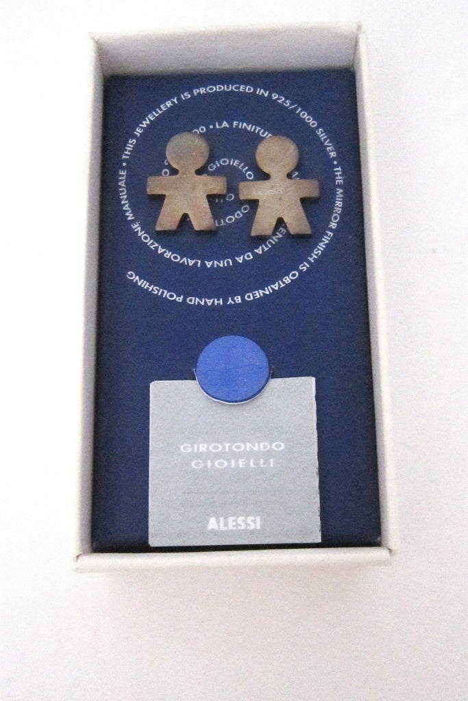 Alessi Italy sterling silver Girotondo earrings by King Kong