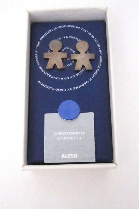 Alessi Italy sterling silver Girotondo earrings by King Kong