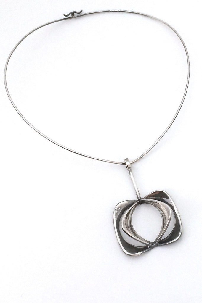 Alton Sweden vintage silver pendant and neck ring 1974 design Theresia Hvorslev