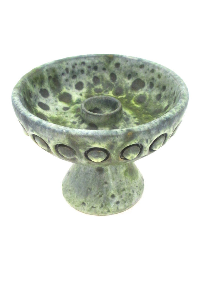 Alvino Bagni Italy sea garden mid century ceramic candle holder