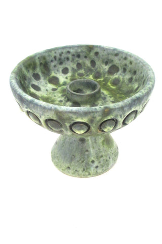 Alvino Bagni Italy sea garden mid century ceramic candle holder
