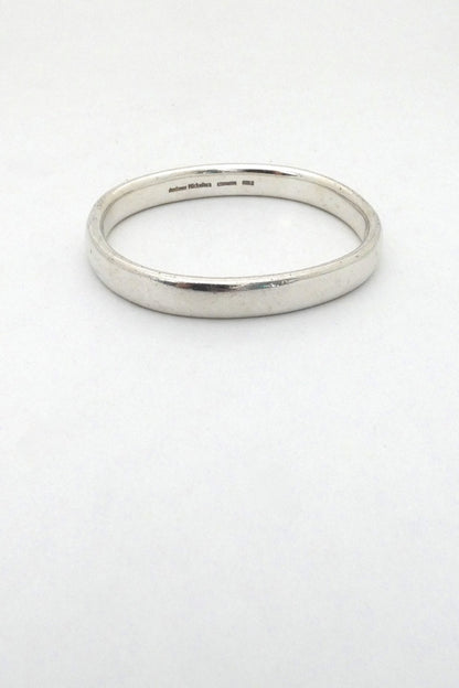 Andreas Mikkelsen Denmark vintage very heavy silver bangle bracelet Scandinavian Modernist design jewelry