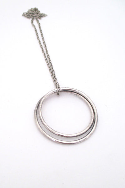 Andreas Mikkelsen Denmark vintage sterling silver looped circles pendant 1970s