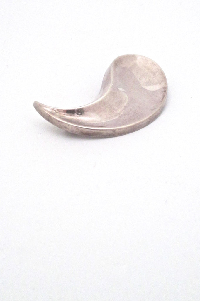 Anton Michelsen Denmark vintage silver large Persian Palm brooch by Karen Strand