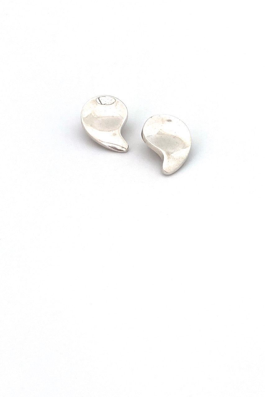 Anton Michelsen Denmark vintage silver earrings Nanna Ditzel Scandinavian Modernist jewelry design
