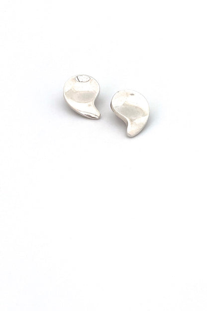 Anton Michelsen Denmark vintage silver earrings Nanna Ditzel Scandinavian Modernist jewelry design